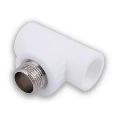 Тройник переходной с наружной резьбой 20х1/2"х20 (100/25) (Valfex) БЕЛЫЙ