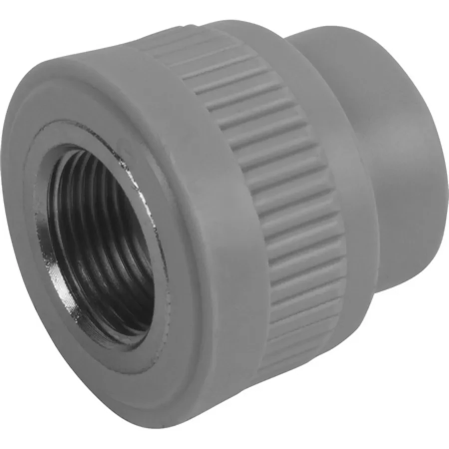 Муфта  комб ВР  20 х 3/4" (100/25) (Valfex) СЕРАЯ