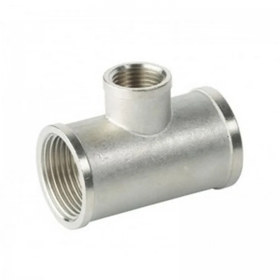 Тройник НИКЕЛИРОВАННЫЙ переходной VALFEX BP 1"х 1/2"х1" (35/5)