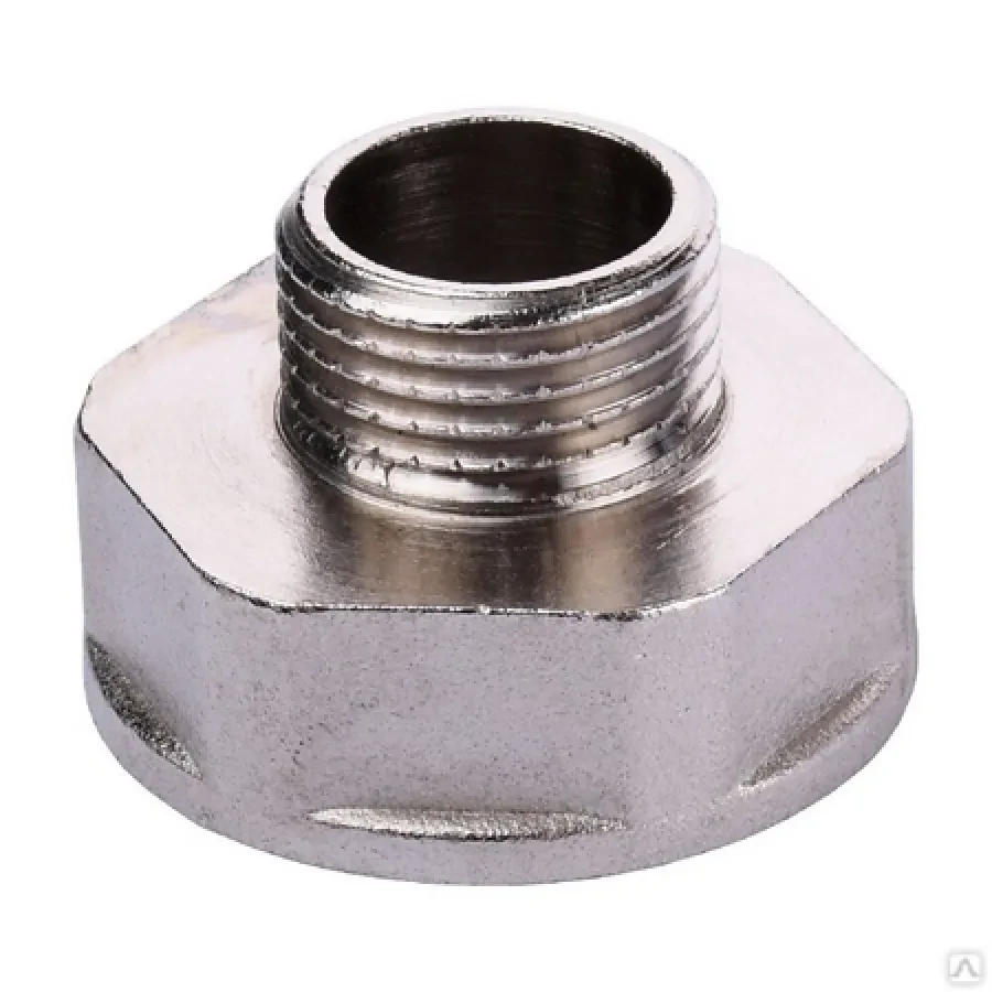 Переходник НИКЕЛИРОВАННЫЙ VALFEX ВР 1/2" - НР 3/8" (350/10)